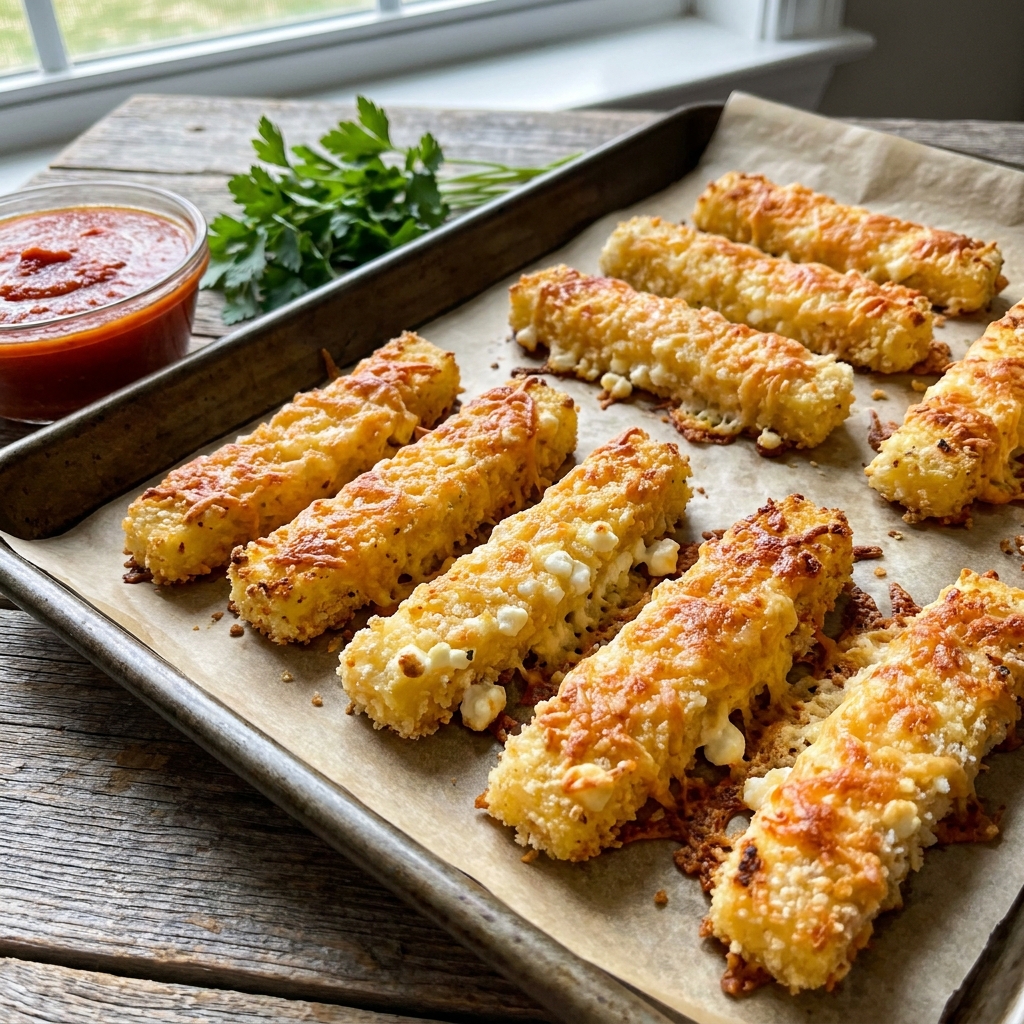 Cottage Cheese Parmesan Fry Sticks