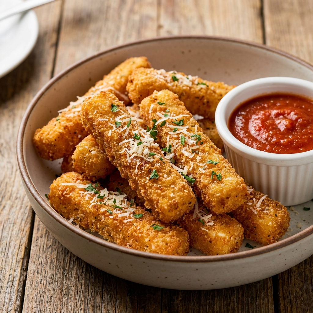 Cottage Cheese Parmesan Fry Sticks