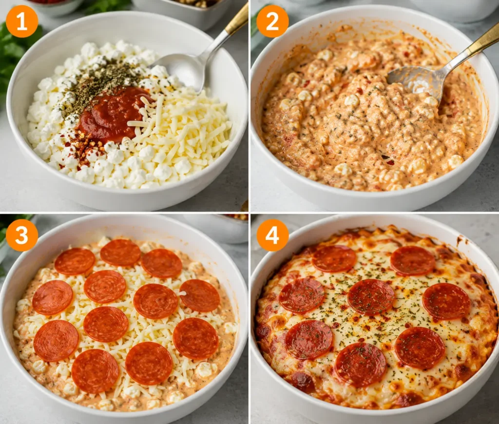 Ingredients for cottage cheese pizza recipe