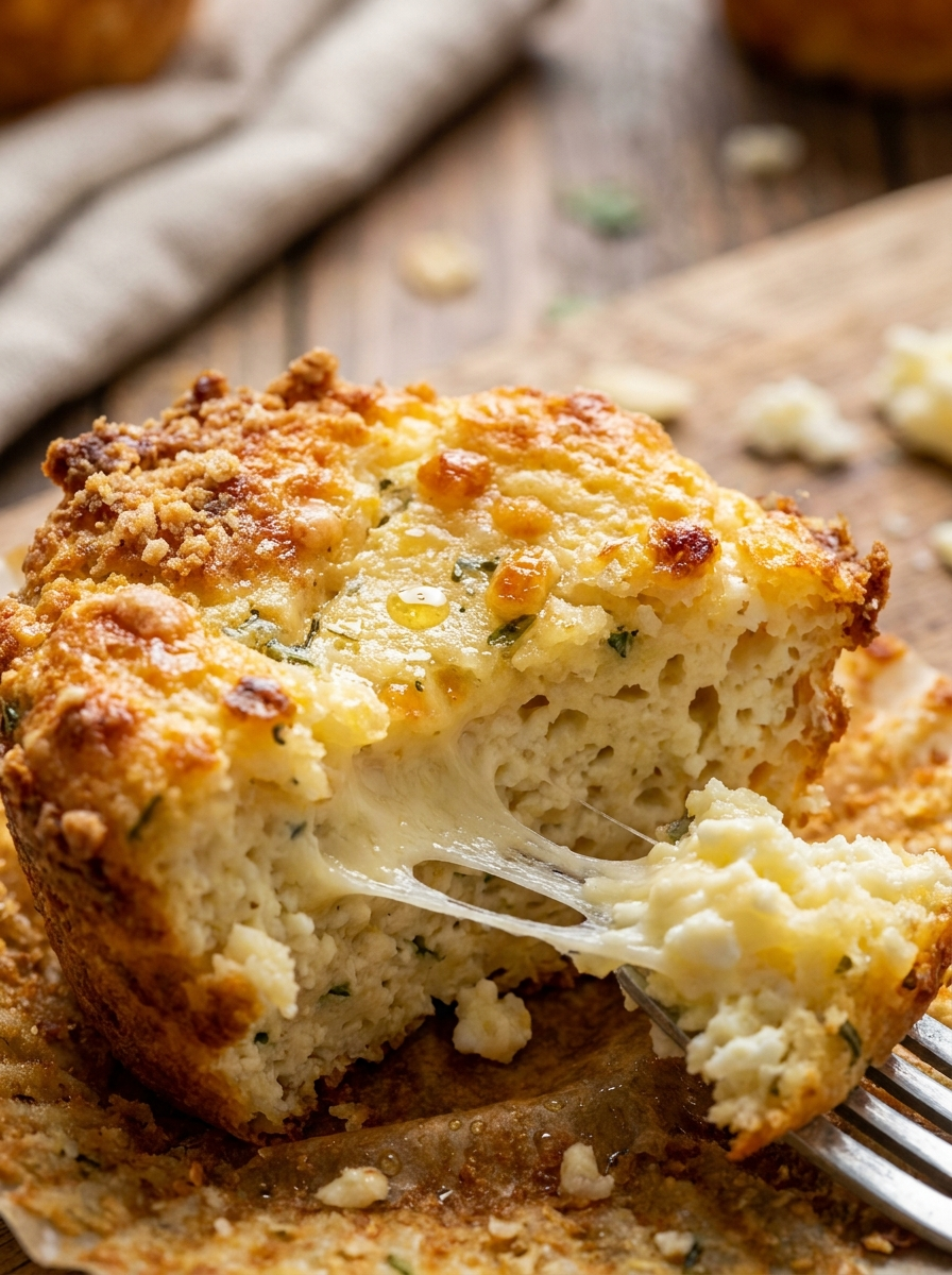Baked cottage cheese egg muffins in a muffin tin ready for meal prep
