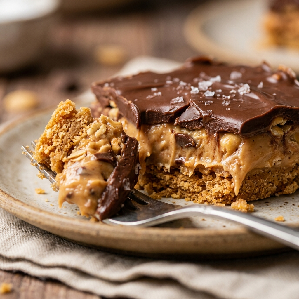 No-Bake Chocolate Peanut Butter Bars