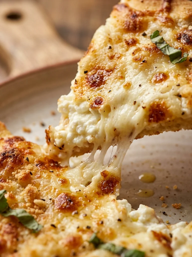 High-protein Cottage Cheese Pizza Recipe fresh from the oven with melted cheese